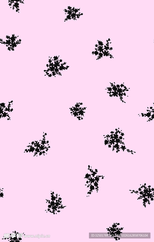 粉色底黑色昆虫图案背景