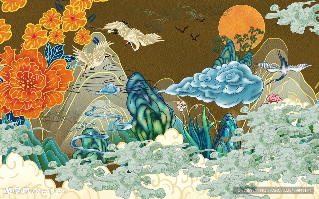 古风山水奇幻图景