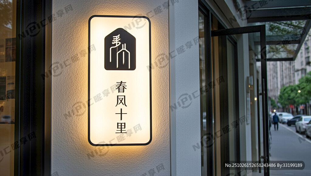 这是一个户外门头 符合现代的
