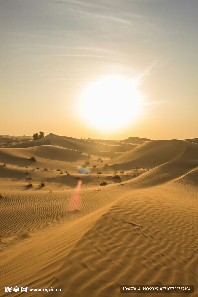 沙漠日落美景