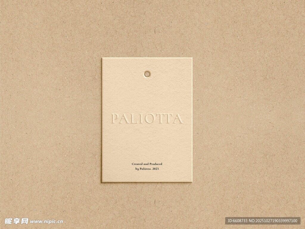 简约风PALMIRA品牌吊牌