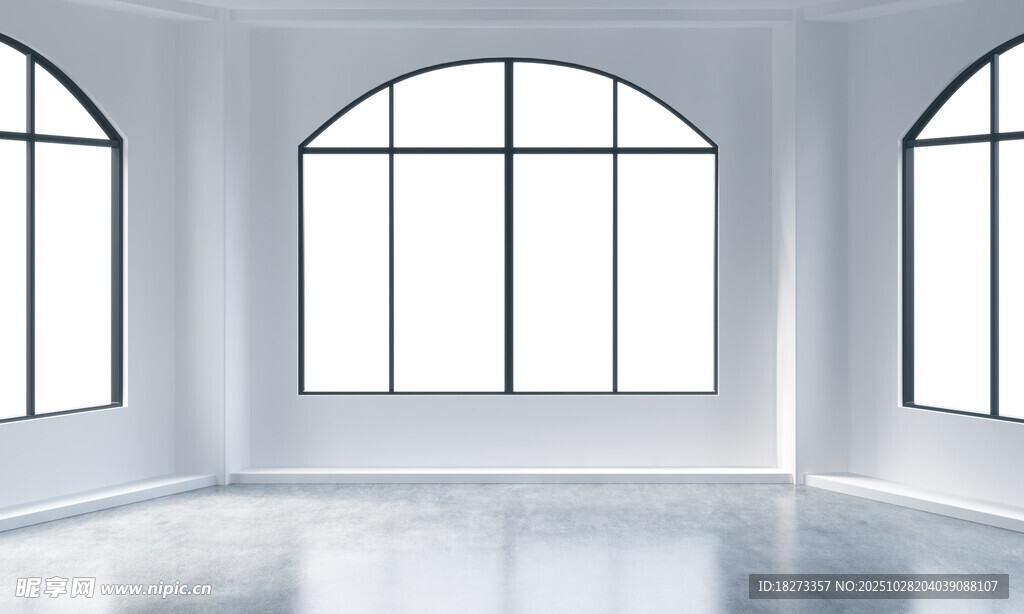 简约空旷的室内空间场景