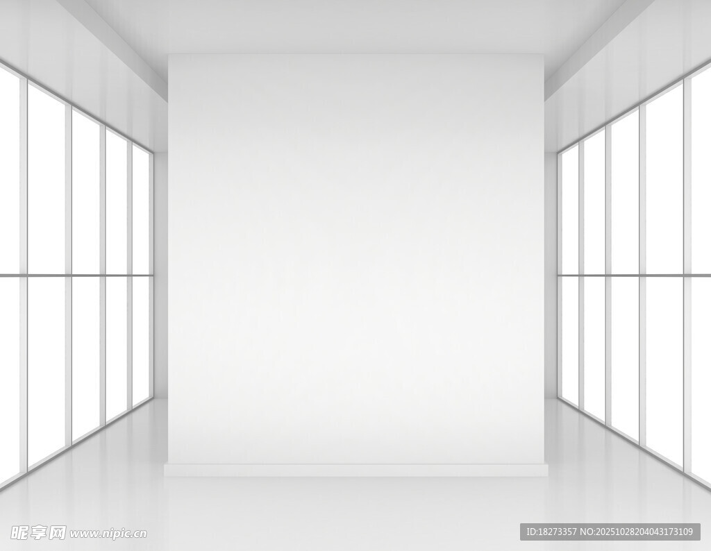 空旷明亮的室内空间场景