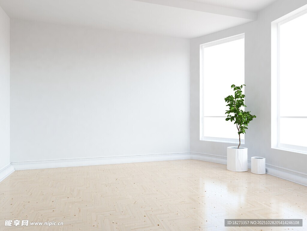 简约空旷的室内空间场景