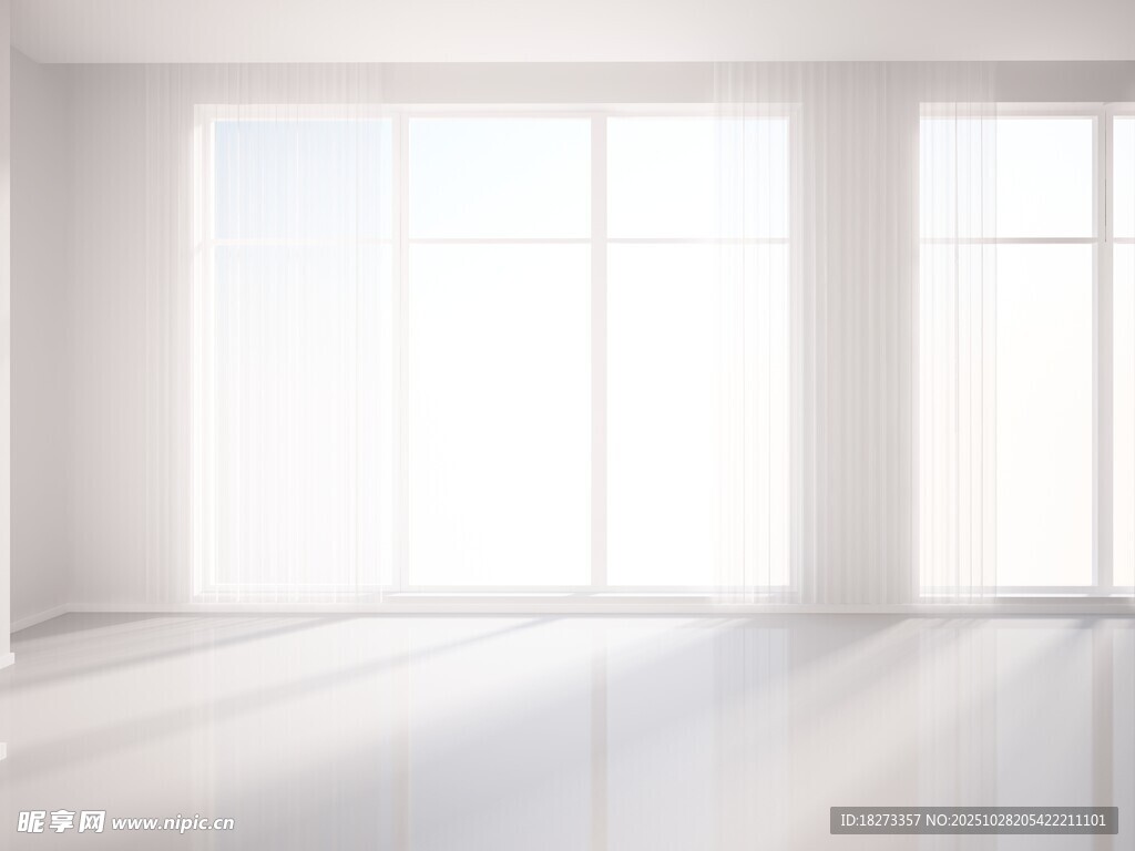 简约明亮的空旷室内空间