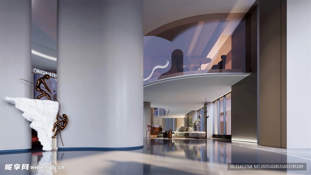 现代艺术风格的室内空间