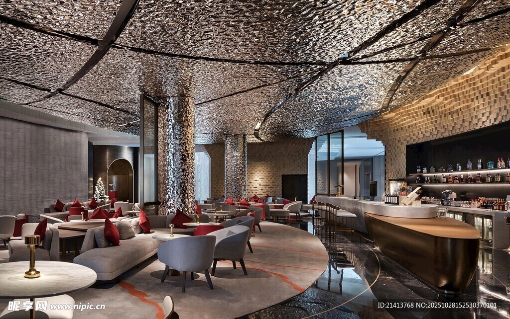 现代豪华休闲大厅空间