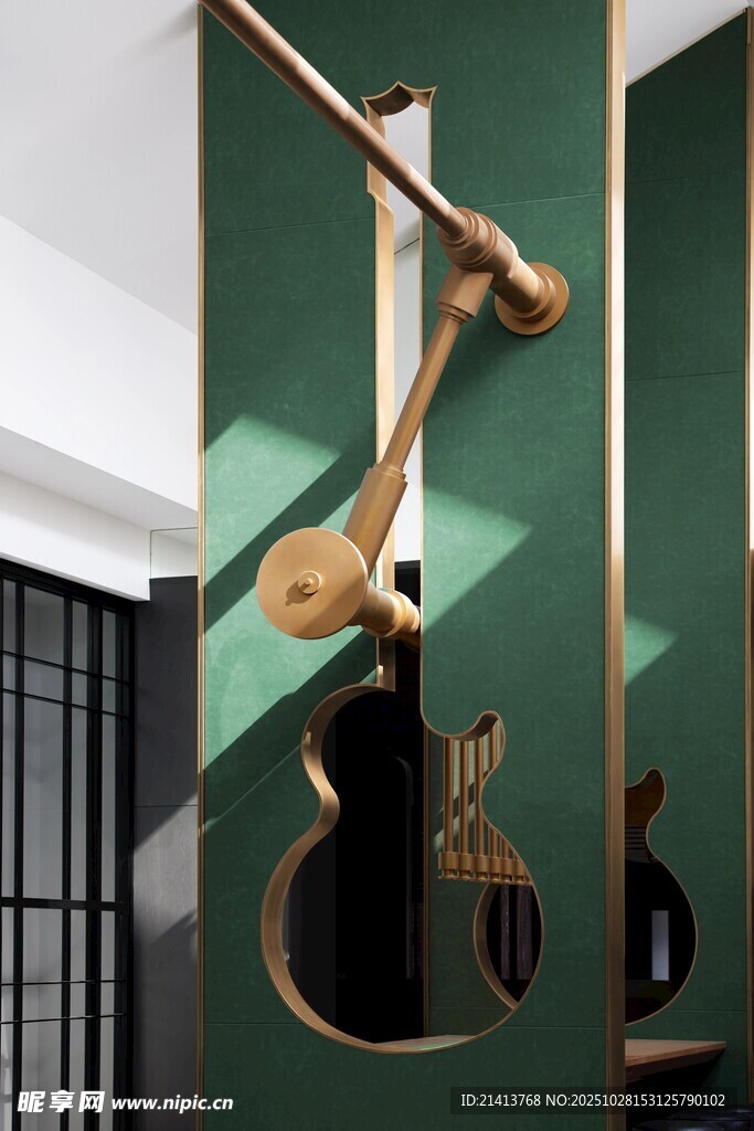 独特吉他造型室内装饰