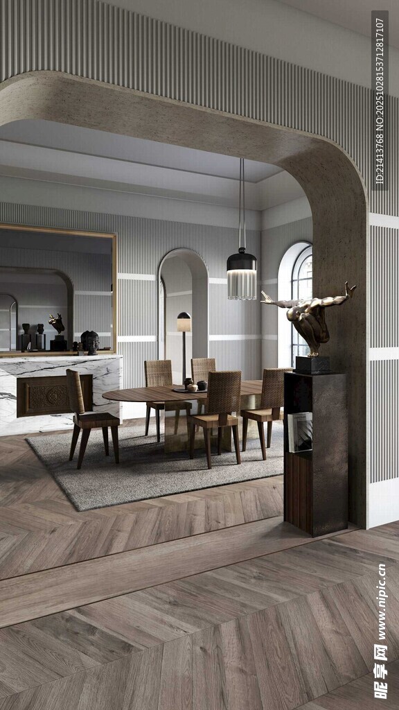 现代简约风开放式家居空间