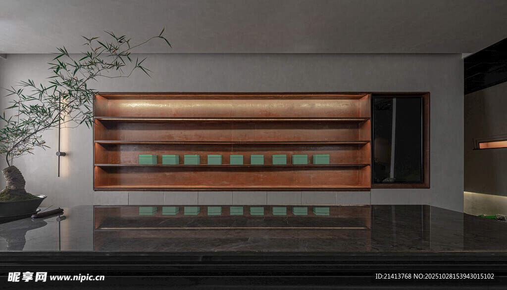 现代简约风客厅展示柜