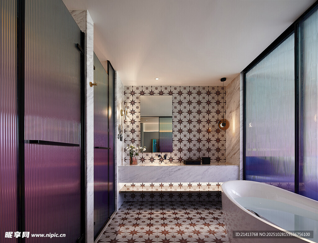 现代风格浴室走廊设计