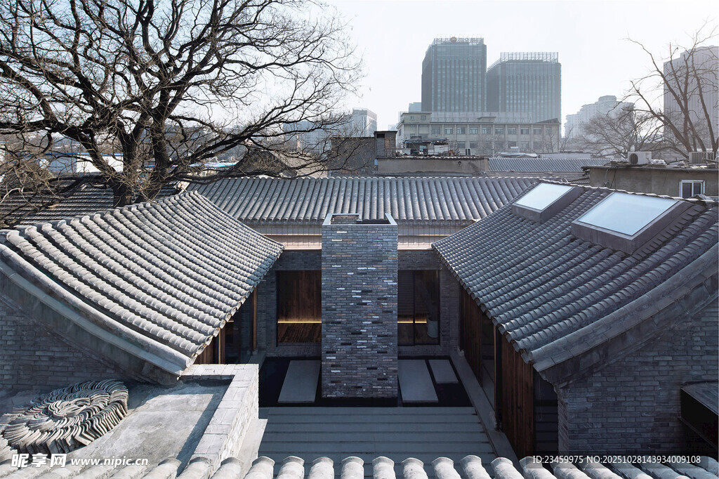 中式庭院与现代都市景观