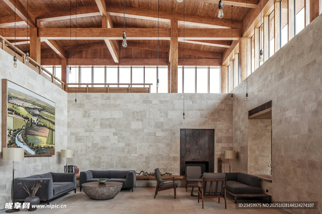 工业风室内休闲空间场景