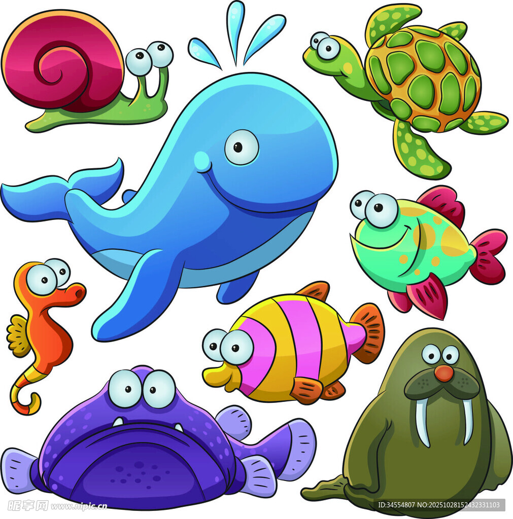海洋动物卡通集合