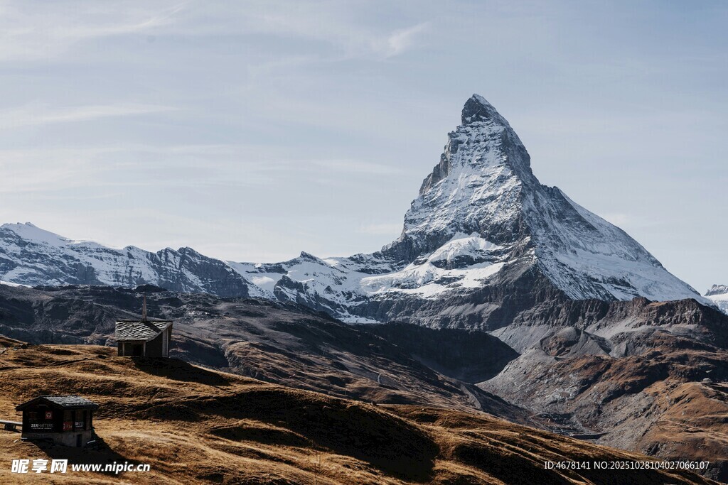 马特洪峰壮丽雪山景观