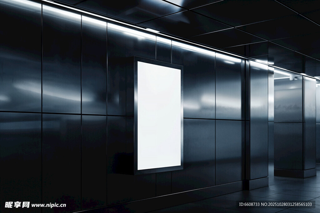 黑暗空间中的明亮显示屏