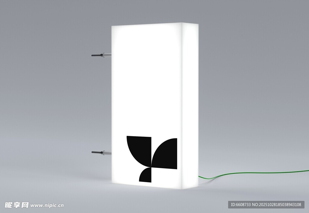简约黑白几何图案台灯