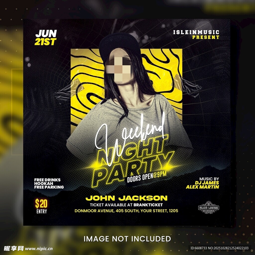 夜晚派对海报设计