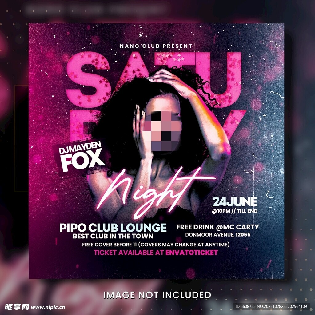 周六狐狸之夜派对海报