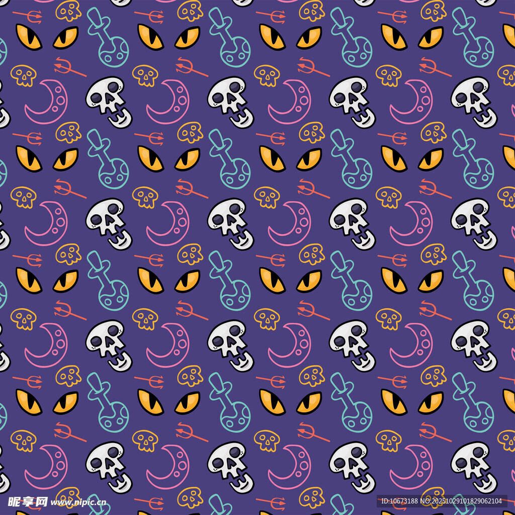 紫色万圣节图案背景