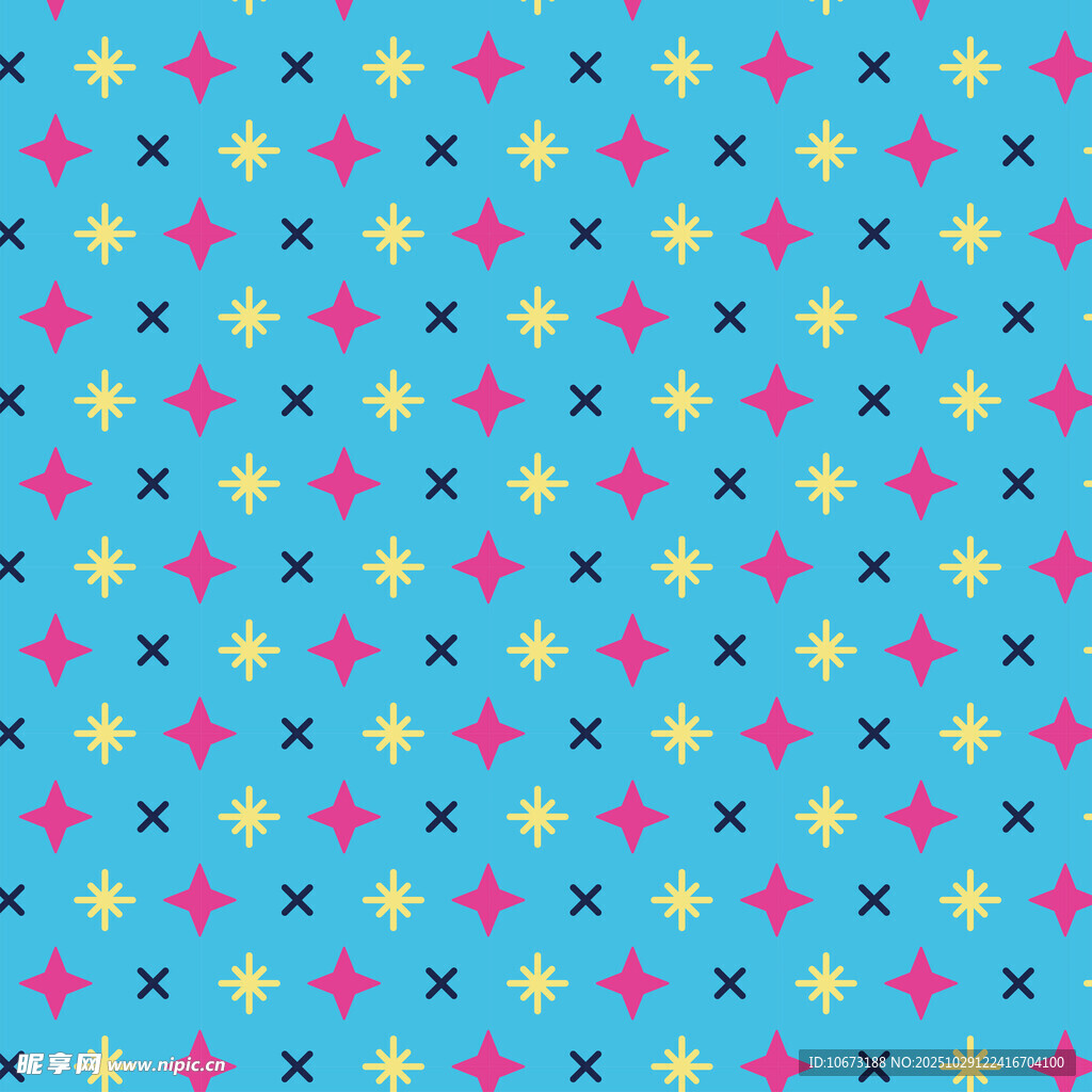 蓝底多彩几何图案背景