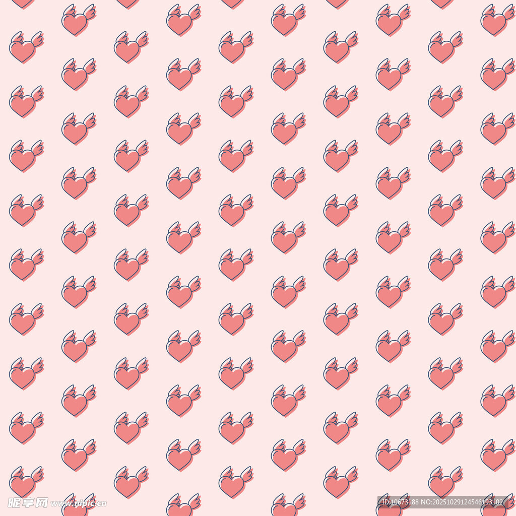 粉色爱心图案背景