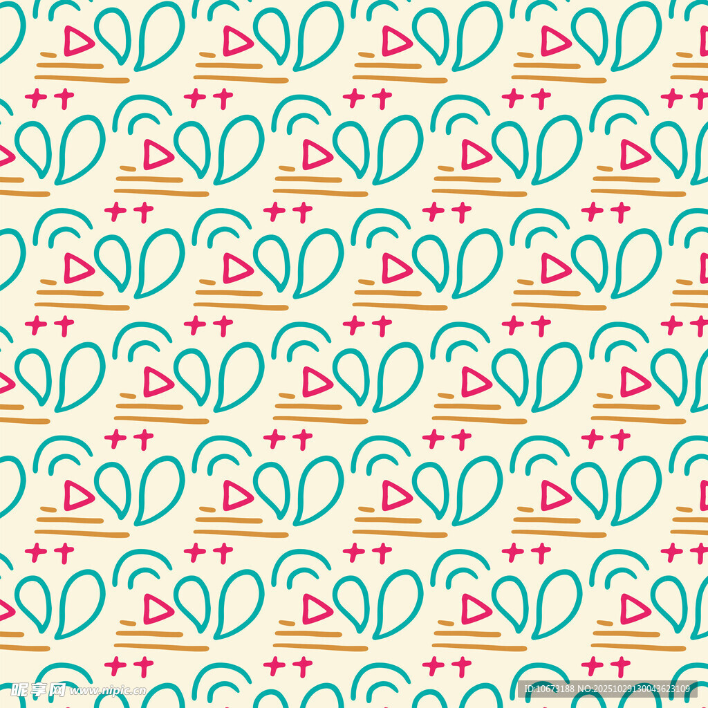 爱心图案无缝背景纹理
