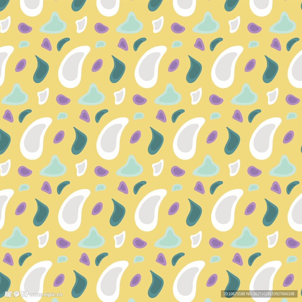 黄色佩斯利花纹图案背景