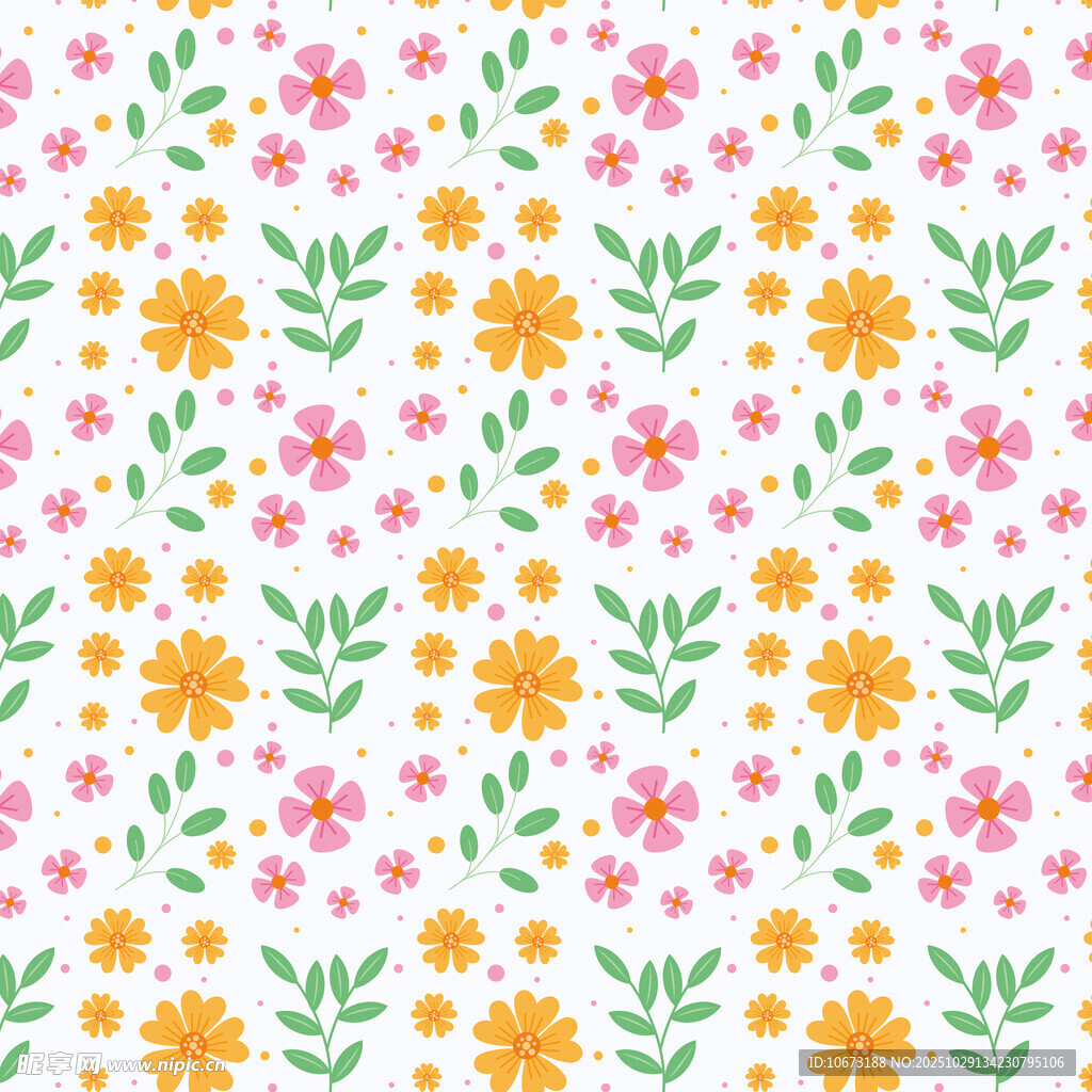 清新花卉图案背景