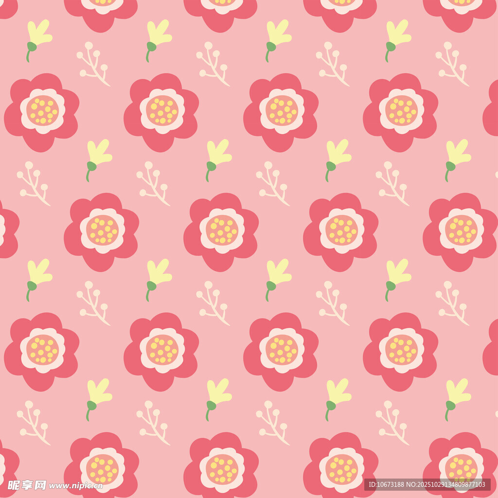 粉色花卉图案背景