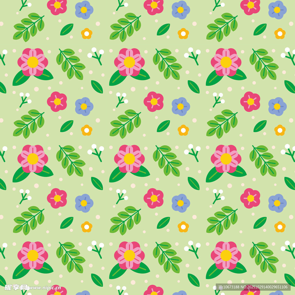 清新花卉图案背景