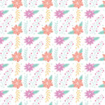 清新花卉无缝图案背景