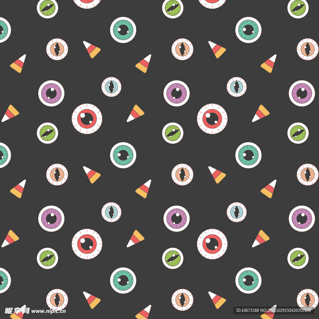 万圣节糖果图案背景