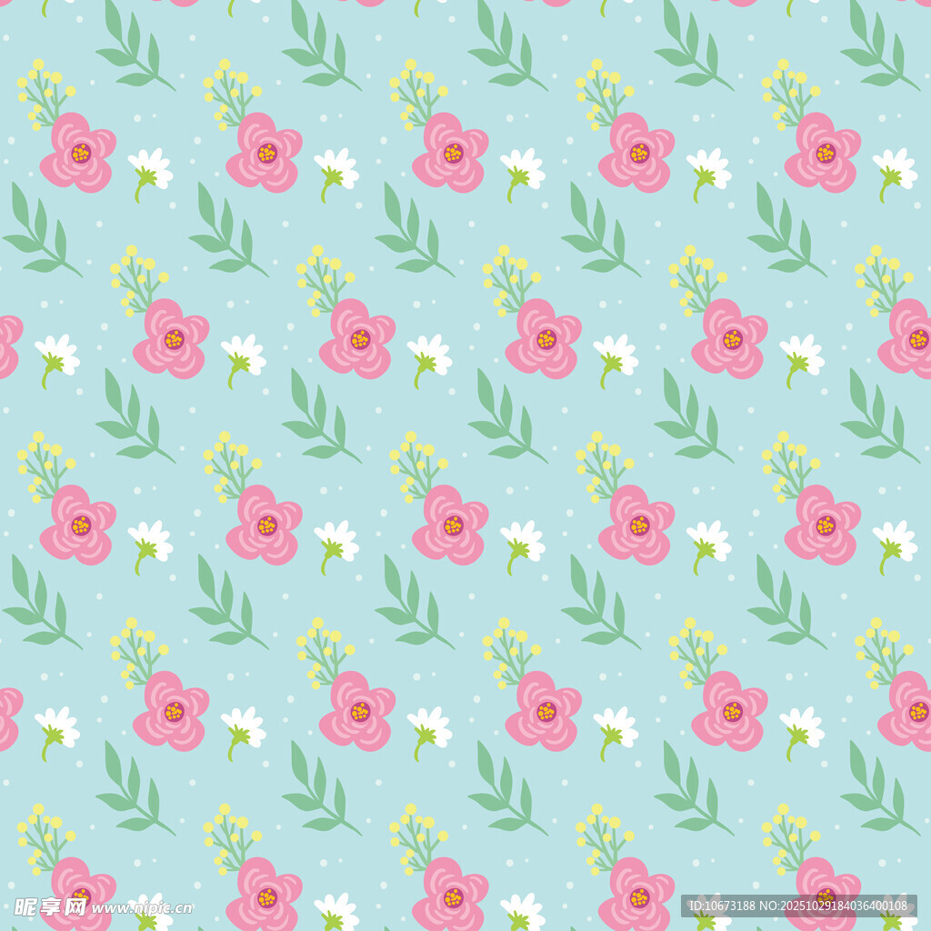 清新花卉图案背景