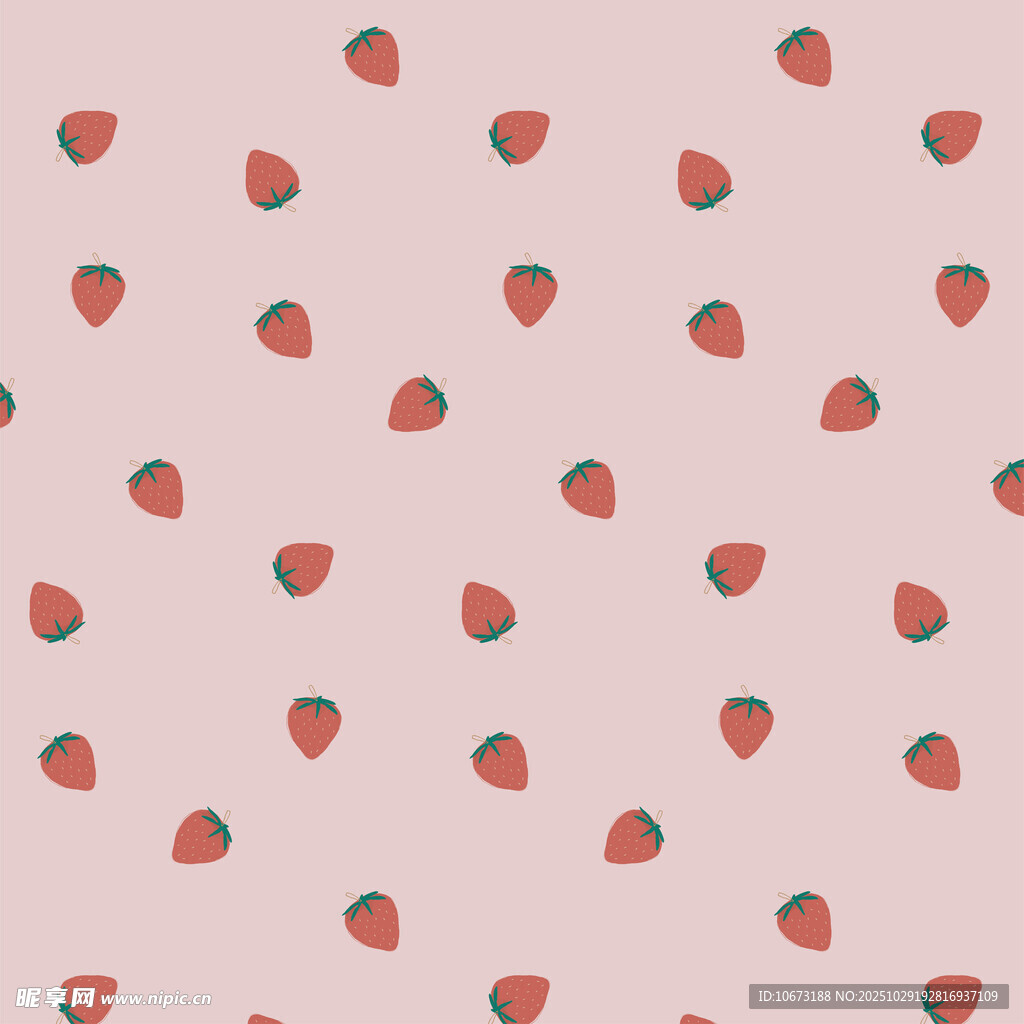 粉色草莓图案背景