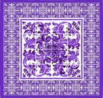 紫色精美花纹图案设计