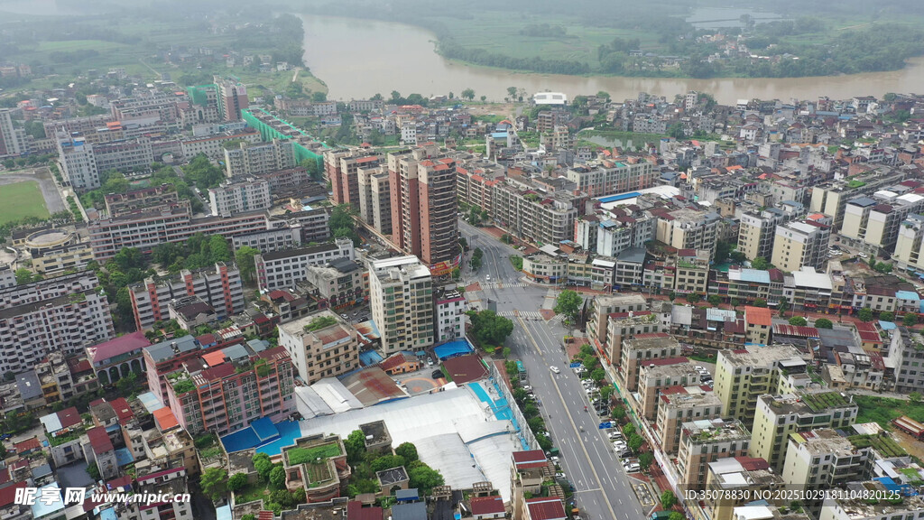 俯瞰城市建筑景观