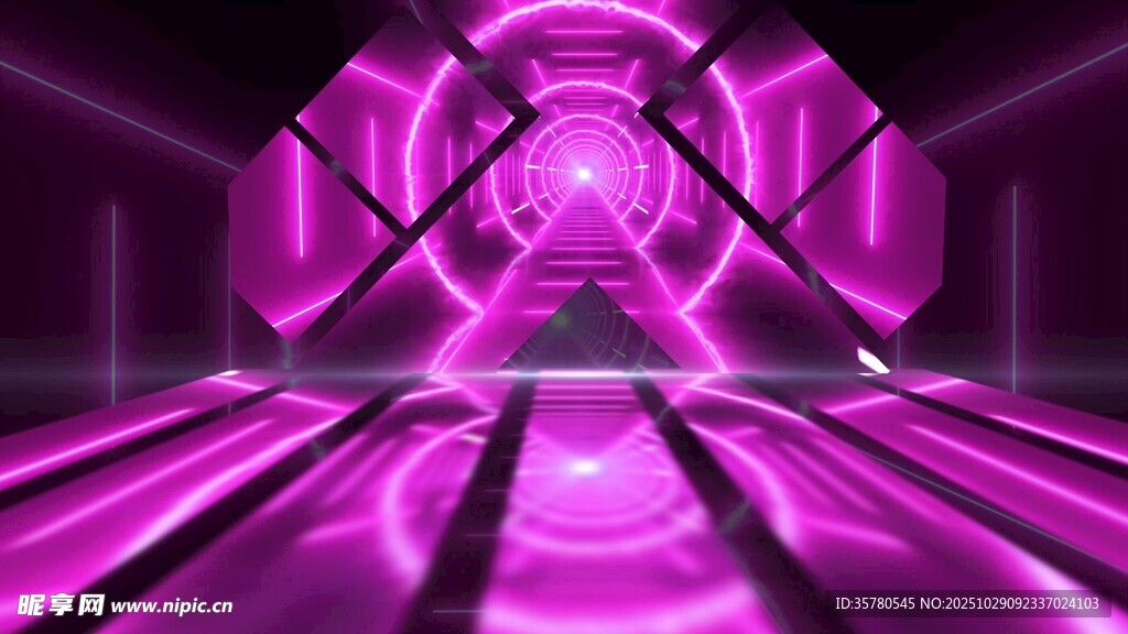 梦幻紫色未来感科幻空间