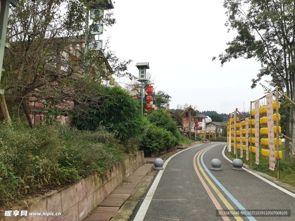 乡村蜿蜒小路风景