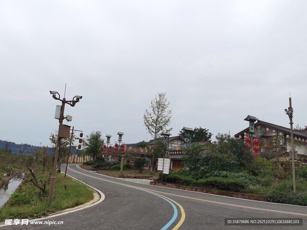 乡村蜿蜒公路风景