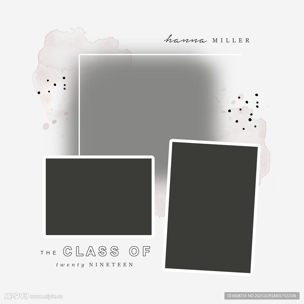 简约玻璃相框设计元素