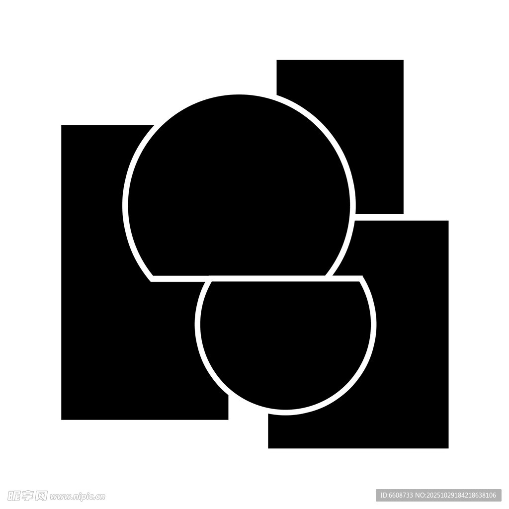 几何图形抽象组合图案