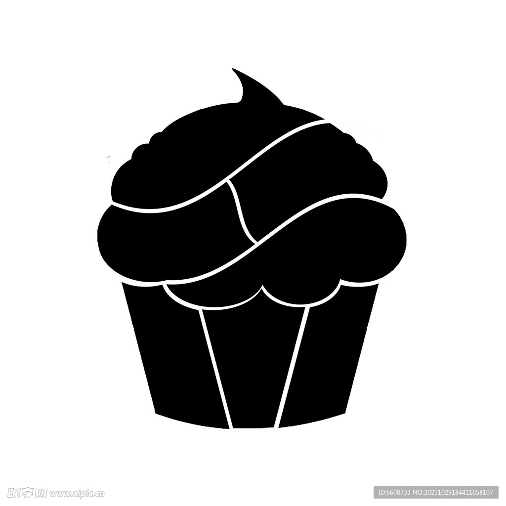 简约纸杯蛋糕图标