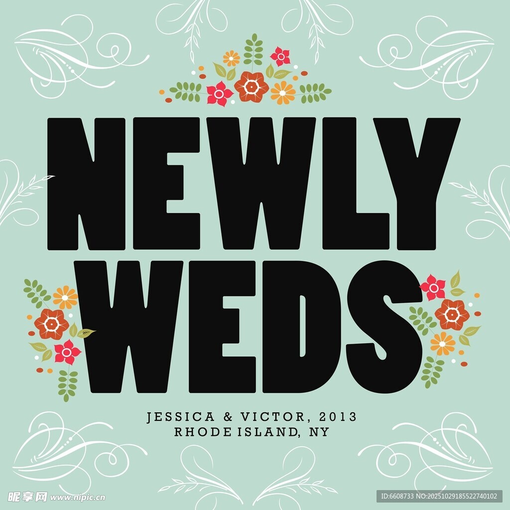 新婚夫妇主题装饰海报