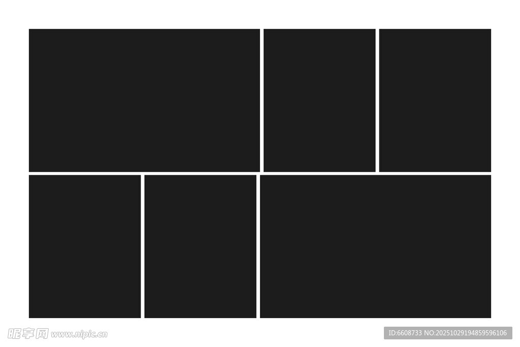 黑色几何方块组合图案