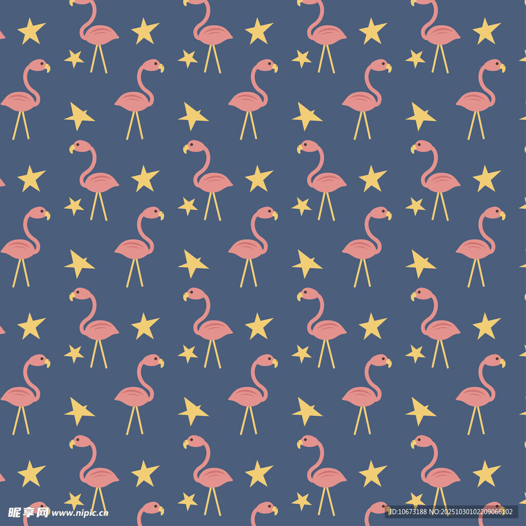 火烈鸟星星图案背景图