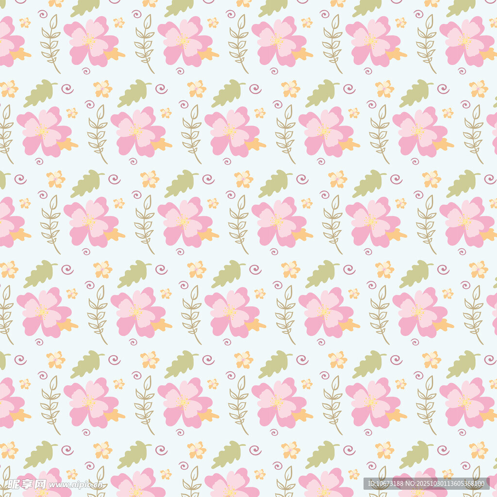 粉色花卉图案背景纹理