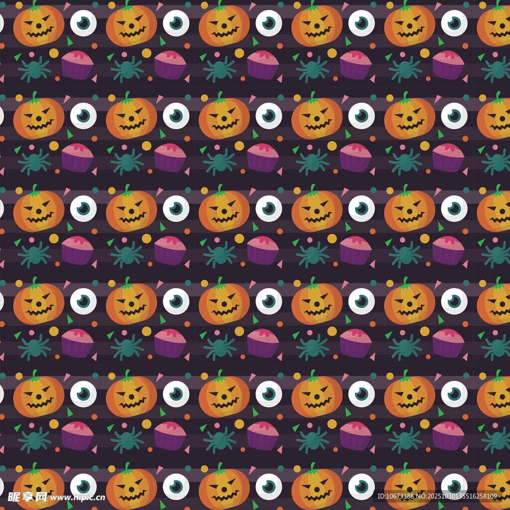 万圣节南瓜幽灵图案背景