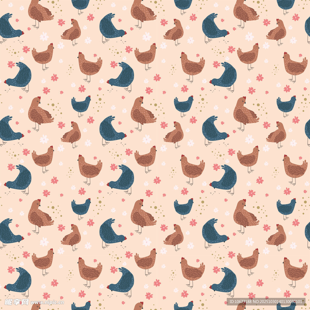 可爱动物图案背景纹理