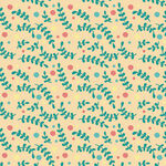 清新植物花卉无缝背景图